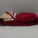 OurWarm 72inch Vintage Christmas Tree Skirt Large Velvet Tree Skirt with Gold Glitter Trim, Rustic Xmas Tree Skirts for Christmas Party Favors, Retro Luxury Christmas Tree Decorations (Burgundy)