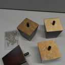 Hoteam Set of 8 Wood Furniture Legs 3 Inch Square Furniture Couch Sofa Dresser Legs Mid-Century Chair Feet Sofa Replacement Parts for Sideboard Recliner Coffee Table DIY Projects Living Room (Brown)