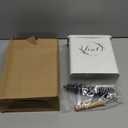 Magnetic Lint Bin for Laundry Room, Metal Lint Trash Can with Lid for Dryer, Wall Mounted Lint Holder Box with Lint Brush, Modern Farmhouse Laundry Room Decor, Cream