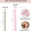 Littles Heatless Curls Overnight Rods - Upgraded Directional Grip Velvet Heatless Hair Curler to Sleep in No Heat Heatless Curling Flexi Rods Foam Hair Rollers for Blowout Look Long & Short Hair