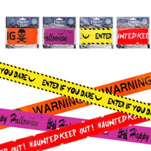 halloween caution tape Bulk warning tape 4 Pack 100 ft Halloween Fright Tape Ideal for Danger/Hazardous Areas, Zombie Parties, Indoor/Outdoor Yard Decor, and Haunted Houses party decorations supplies