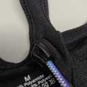 Womens Zip Front Sports Bra Wireless Post-Surgery Bra Padded Strappy Medium Support Yoga Exercise Athletic Bras