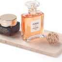 Edgeless Travertine Bathroom Vanity Tray, Decorative Rectangular Marble Tray for Countertop, Dresser, Jewelry, Perfume, Candle, Soap 7.8inch x 3.9inch x 0.4inch