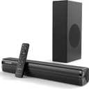 Nylavee 2.1ch Sound Bar for Smart TV with Wired Subwoofer, 100W Surround Sound Bluetooth Soundbar for TV, 16 inch Small Deep Bass TV Speakers, HDMI-ARC/Coaxial/AUX/USB Connection for TV, PC, Projector