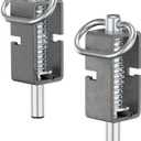 Weld-on Trailer Spring Latch Lock, Heavy Duty Trailer Gate Latch Universal Long Spring Lock, Spring Latch Assembly with Plain Tube,Spring Loaded Latch for Barn Doors, Tracks & Ramp Doors (2 Pack)