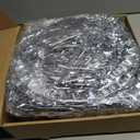 6 Pcs 3 Tier Metallic Tinsel Chandelier Shimmering Fringe Chandelier Decor Hanging Decoration Photo Booth Backdrop for Birthday Anniversary Wedding Party Supplies, 4 Ft(Silver)