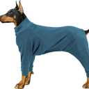 Dog Winter Coat for Small Medium Large Dog Run Walk Sleep Pet Warm Fleece Sweater & Windproof Pajamas Snow Jacket Large Turquoise, Large 