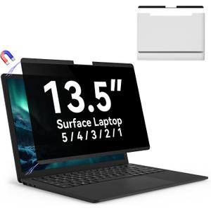 Magnetic 13.5 Inch Surface Laptop Privacy Screen for Microsoft Surface Laptop 5/4/3/2/1, Removable Film Anti-Spy Filter Black Security Protector, Anti Glare Blue Light Shield Matte Screen Guard (13.5 Inch Privacy Screen)