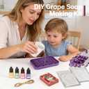 Grape Soap Making Kit DIY Grape Soap Mold, Craft Set with Reusable Silicone Molds, Jute Rope & Complete Supplies for Handmade Soap, Home Decor & Gifts Beginners Friendly Soap Making Kit