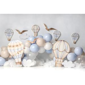 Hot Air Balloons Backdrop 8x6ft Adventure Awaits Baby Shower Party Decor Hot Air Balloon Pictures Background Fly Baby Shower Birthday Pictures Backdrop Cake Smash Photography