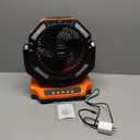 40000mAh Battery Operated Camping Fan, Rechargeable Fan High Velocity, Portable Fan With Remote & Timer - Battery Powered Fan for Car Travel RV Camping Gear Hurricane Emergency Power Outage Essentials (D13-Orange)