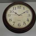 HYLANDA Wall Clock, 12 Inch Silent Non Ticking Battery Operated Clocks, Decorative for Living Room, Bedrooms, Kitchen (Bronze)