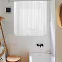 Waterproof Frosted Shower Curtain for Window Inside Shower, Vinyl Bathroom Window Curtain 24" x 24" with Hooks, Heavy Duty Peva Silky Frost, 24x24