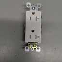 Leviton 20 Amp Decora Tamper-Resistant Duplex Electrical Wall Outlet, T5825-W, White