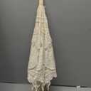 Fdit Mini Handmade Lace Silk Embroidery Flower Umbrella (Smaller Than Your Imagination !!!!)(Just for Photography or Decor, not Practical for Raining Day)(L-Beige)
