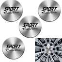 4PCS Car Wheel Center Hub Cover, Center Caps for Rims, 56mm Vehicle Hub Caps Covers for Rims, Car Accessories Waterproof Durable Automotive Wheel Decals Universal for SUV Sedan Truck (Silver)