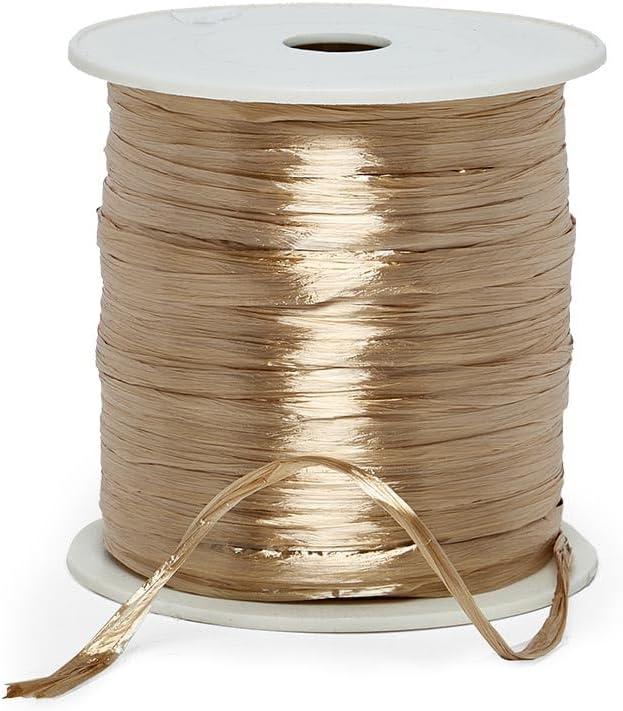 Kraft Metallic Raffia Ribbon 1/4" X 100 Yards (Natural)