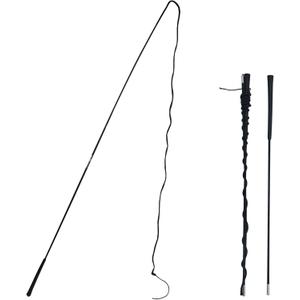 Lontcs Horse Lunge Whip for Training,5.9 Feet Long Stick with 6.3 Feet Drop, Detachable in 2 Sections  Equestrian Riding & Lunging Tool,Dressage Whips for Horses or Pig Accessories (Black)
