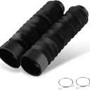 1 Pair Rubber Fork Cover Gaiters - Motorcycle Front Fork Cover Gaiters Boots Shock Damping Dust Cover 205 x 42mm (Black)