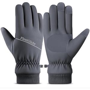 Winter Waterproof Ski Gloves Men Women, Snow Warm Cycling Cold Weather, Driving Biking Running (Dark Gray)
