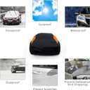 MORNYRAY Waterproof Car Cover All Weather Snowproof UV Protection Windproof Outdoor Full car Cover, Universal Fit for Sedan (Orange, A6-Fit Sedan Length(207-216 inch)