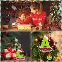 26 Letter Ornaments for Christmas Tree Decoration,Personalized Letters Ornaments, Initial Christmas Ornament, Hanging DIY Letter Xtmas Dinosaur Ornament, Gifts for Family Friends (G)