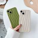 Caseative for iPhone 12 Pro Max Case,Water Ripple Pattern Wave Shape Compatible with iPhone Case (Beige,iPhone 12 Pro Max)