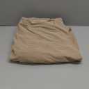 NeColorLife Stretch Ottoman Cover Square Oversized Soft Knitted Jacquard Thick Covers for Large Square Ottoman Storage Stool Furniture Protector Khaki X-Large