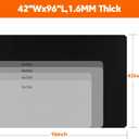 Extra Large Silicone Mat, 42x96 Inch Silicone Table Mat, Black
Multipurpose Use Heat Resistant Table Protector, Suitable for Dining Tables, Desks, Kitchen Countertops