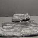 BSICPRO Bathroom Rugs and Mats Sets, 2 Piece Thick Absorbent Chenille Non Slip, Soft Shaggy Floor Mats, Machine Washable (Light Gray, 20" x 47" Plus 16" x 24")