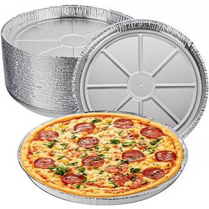 GDOODM 25 Pack 12 Inch Disposable Pizza Pans, Aluminum Pizza Pans, Round Pizza Pan Foil Focaccia Pan, Chocolate Cookies Cake Tin, Serving Platter Tray, Freezer & Oven Safe
