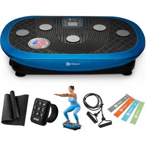 Lifepro Rumblex Plus/Pro 4D Vibration Plate Exercise Machine with 60 Speeds | 3 Motors, 7 Training Modes, Bluetooth Speaker, Wristband Remote — Vibration Plate for Lymphatic Drainage, Muscle Activation