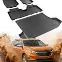 for Chevy Equinox Floor Mats 2024 2023 2022 2021 2020 2019 2018, for GMC Terrain Floor Mats 2018-2024, for Equinox All Weather Mats Cargo Liners Trunk Carpet Rubber Car Accessories