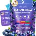 Magnesium Glycinate Gummies 1000mg High Absorption Magnesium Complex with CoQ10, Vitamin D3 & B6 Sugar Free Magnesium Gummies for zzZ, Focus & Relaxation, for Women, Men & Kids Blueberry