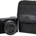 KIWIFOTOS Travel Camera Bag with Strap, Camera Carrying Case for Fuji X100VI X100V X100F GFX100RF Sony A6700 A6600 A6000 A6100 Ricoh GR III CANON POWERSHOT V1 Compact Camera Bags Black
