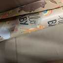 RUSPEPA 30" X 32.8' Baby Shower Wrapping Large Kraft Paper Roll, Jumbo Roll, Adorable Animal Design Kraft Gift Wrap Paper, Ideal for Baby Boy or Neutral Gift Wrapping, Kids' Birthday Party, 82 sq. ft.