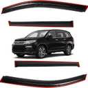 in-Channel Window Visors for Honda Pilot 4 Door SUV 2016 2017 2018 2019 2020 2021 2022 Wind Deflector Sun Rain Guard Vent Weather Shields, Smoke, 4Pcs