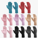 Crowye 8 Pairs Arthritis Compression Gloves Relieve Muscle Pain Fingerless Gloves Bulk Typing coverings for Women Men M