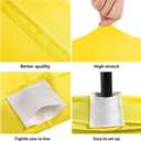 BDDC Table Covers for 6 Foot Tables, 2 Pack Yellow Washable and Wrinkle Resistant Stretch Tablecloths Rectangle 6ft for Events, Wedding, Banquets, Parties