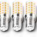 E14 LED Bulb AC100V-265V Warm White 2700K 450lm 4W Equivalent 40W T6 C7 E14 European Base LED Bulb Replace Turkish Mosaic Lamp Chandeliers Pendant Ceiling Fan Bulb Cooker Hood Bulb,Non-Dimmable,3 Pack