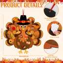 Large Fall Thanksgiving Felt Craft Kit for Kids DIY Turkey Felt Set with Detachable Fall Maple Leaves Squirrel Pine Cones Corns Classroom Craft for Kids