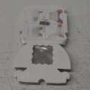 RomanticBaking 3 " x 3 " x 1 " 50PCS Chocolate Truffle Boxes for 4Cookies Boxes Mini Bakery Boxes with Window for Brownie,Soap,Donut (White)