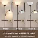 72" Floor Lamp with Table, Adjustable Reading Lights, Torchiere Floor Lamps
