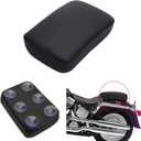 Alpha Rider Motorcycle Seats - Rectangular Pillion Passenger Pad Seat 6 Suction Cup For Harley Custom Chopper