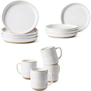 Kitchen Set 4 8 inch Plates, 4 10 inch Pasta Plates, 1 Mug