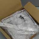 SWTYMIKI Corner Shower Caddy Standing - 3 Tier Stainless Steel Shower Organizer Stand with 4 Hooks & Soap Holder, Rustproof Metal Standing Tall Floor Shower Shelf and Bathroom Organizer, White