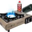 Gas One GS-3400P Propane or Butane Stove Dual Fuel Stove Portable Camping Stove - Patented - with Carrying Case Great for Emergency Preparedness Kit