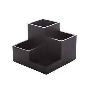 BINO Multi Purpose 4 Compartment Organizer - Make up Organizer for Vanity - Makeup Holders for Bathroom - Toiletry Organizers Countertop - Toothbrush and Bathroom Accessories Holder - Matte Marble 6.5×6.5×4.8