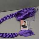 Kids Purple Braided Wig for Girls Child Long Braid Purple Wig Cosplay Synthetic Wigs with Wig Cap