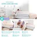 Regalo Safety 54 Extra Long Hideaway Bed Rail Guard for Toddlers, Toddler Bed Rail with Reinforced Anchor Safety System, 20 Tall Bed Safety Rail, Fits Twin, Full & Queen Beds